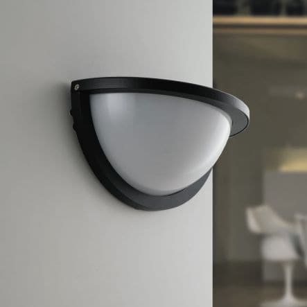 DETROIT ALUMINIUM WALL LIGHT BLACK 24X12.6 CM LED 10W IP54 - best price from Maltashopper.com BR420004590