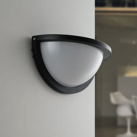 Bricocenter DETROIT ALUMINIUM WALL LIGHT BLACK 24X12.6 CM LED 10W IP54