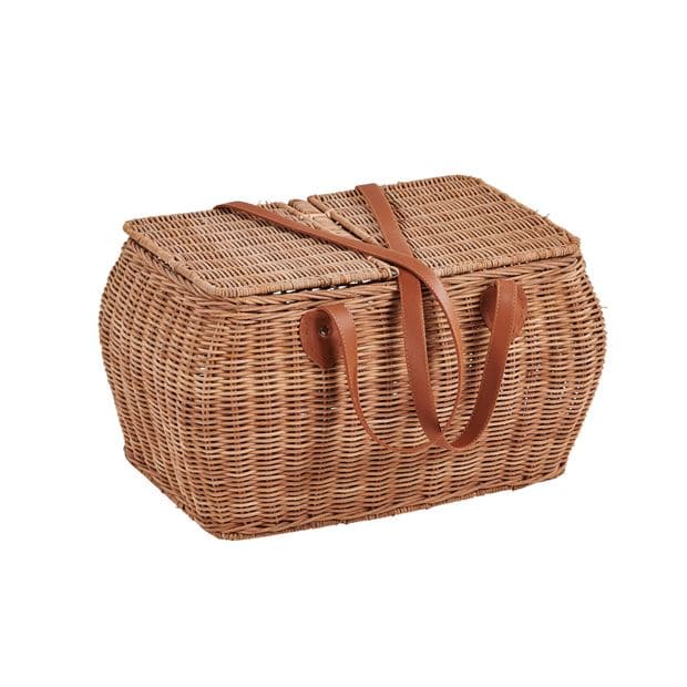 NOSTALGIE Natural picnic basket H 25 x W 46 x D 33 cm - best price from Maltashopper.com CS669172