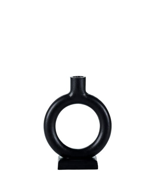 Casa NOVA Black candlestick H 18 x W 13.5 x D 5.5 cm - Ø 2.1 cm