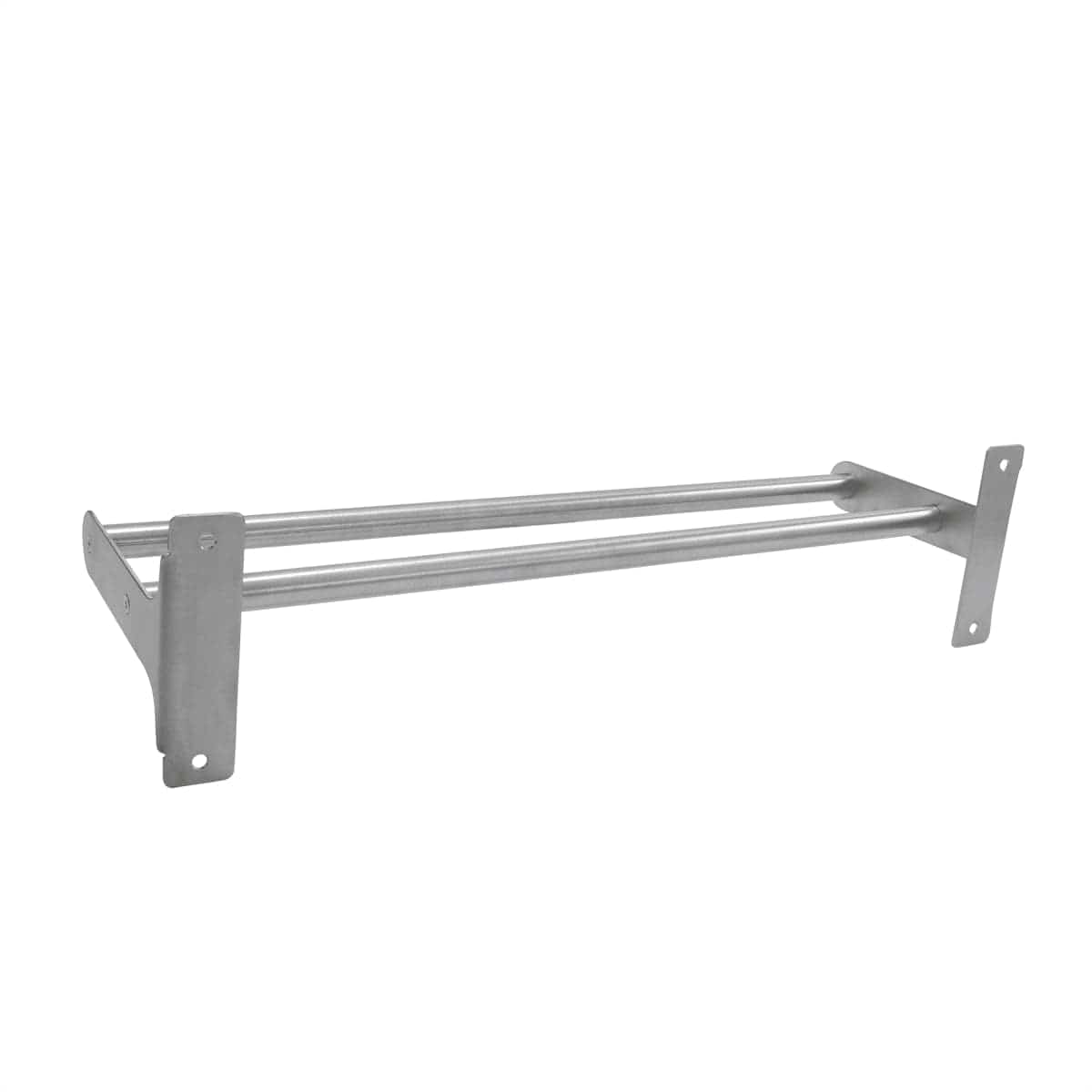 Bricocenter TOWEL RAIL L 60 CM BAR DOUBLE SCREWS LOFT/MIA BRUSHED STEEL