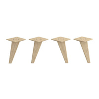 SET OF 4 SPACEO KUB SIDE FEET H21.6CM IN ROUGH PINE - best price from Maltashopper.com BR410005644