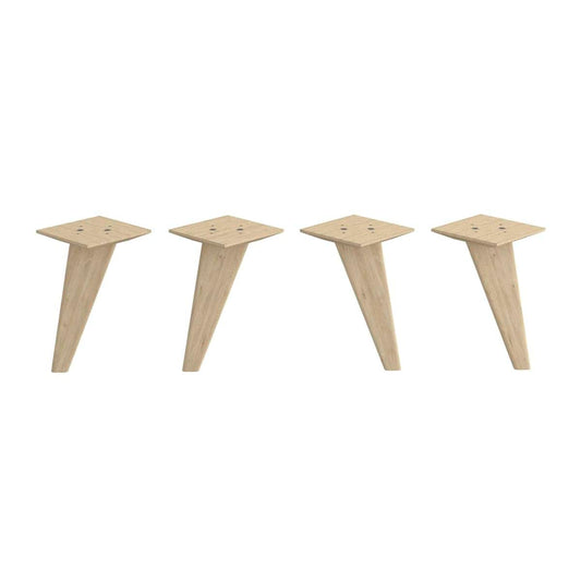 Bricocenter SET OF 4 SPACEO KUB SIDE FEET H21.6CM IN ROUGH PINE