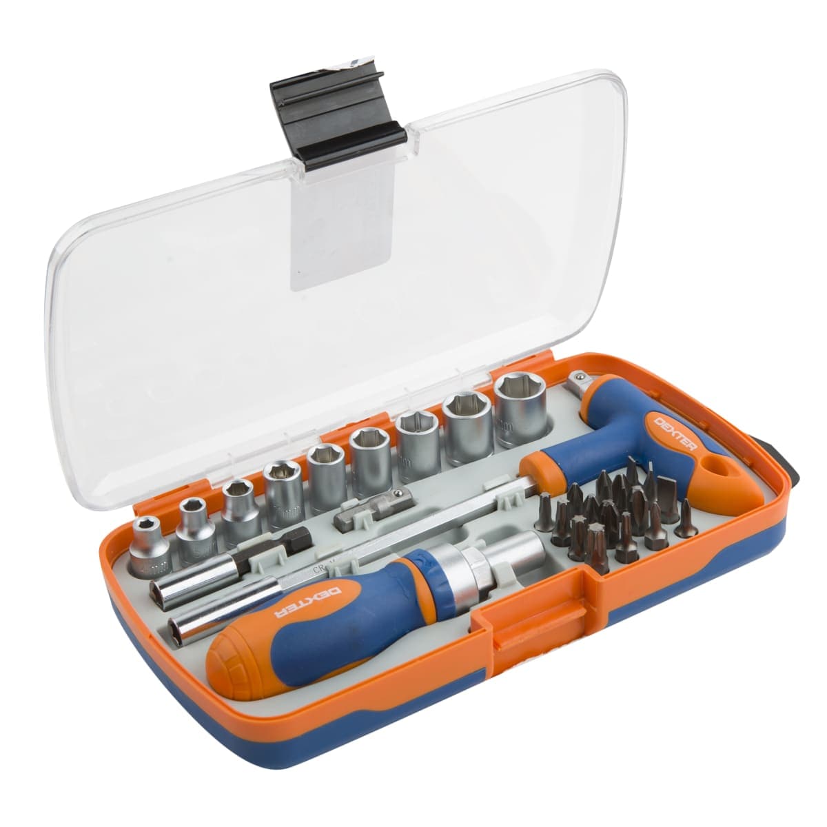 RATCHET SCREWDRIVER+BITS DEXTER 29 PCS - best price from Maltashopper.com BR400001553