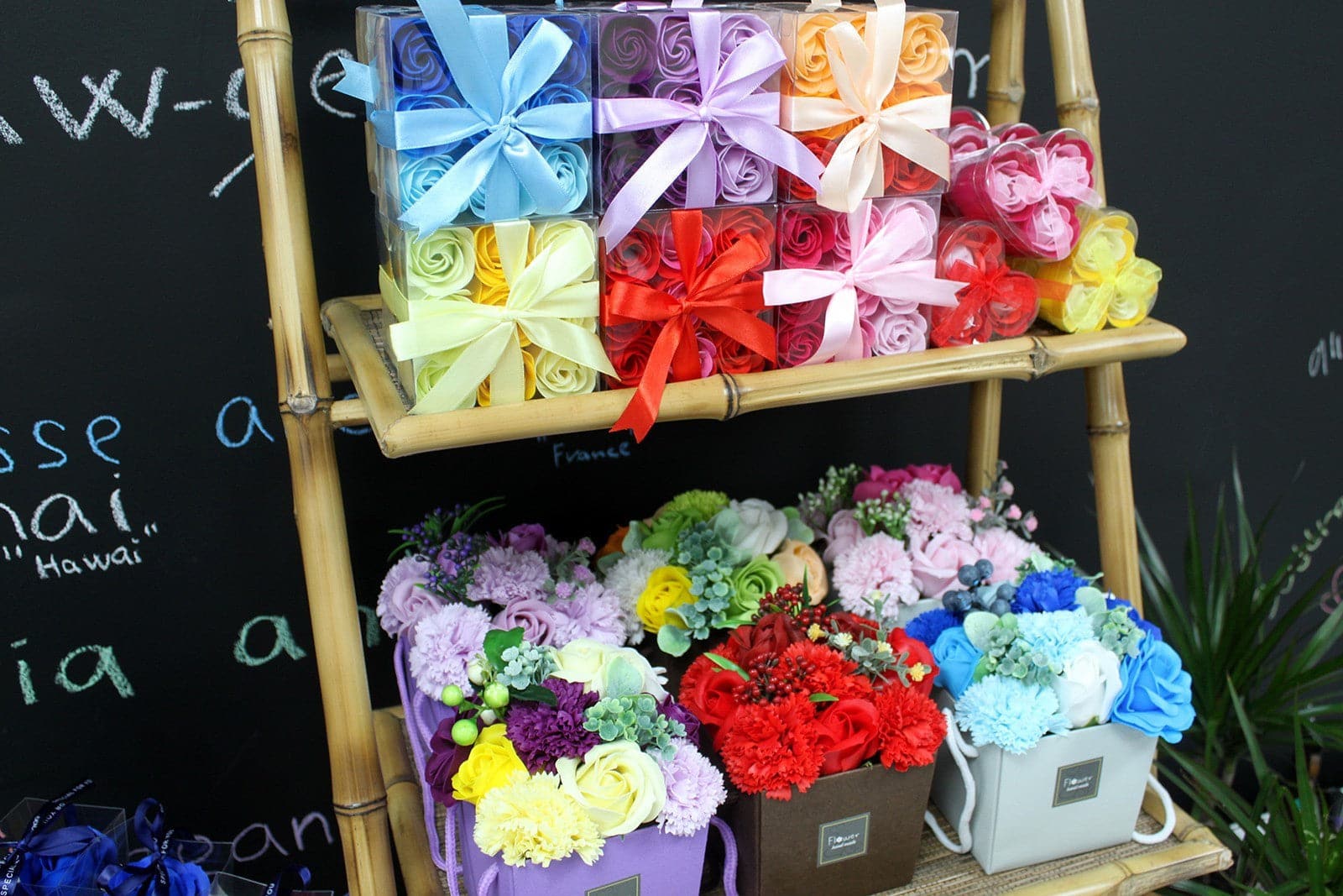 Set of 9 Soap Flowers - Blue Wedding Roses - best price from Maltashopper.com LSF-11