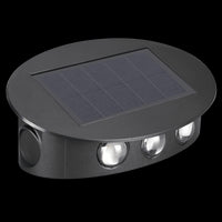WINGED SOLAR WALL LIGHT 21.5X12.3X7.8CM BLACK PLASTIC LED 21W IP44