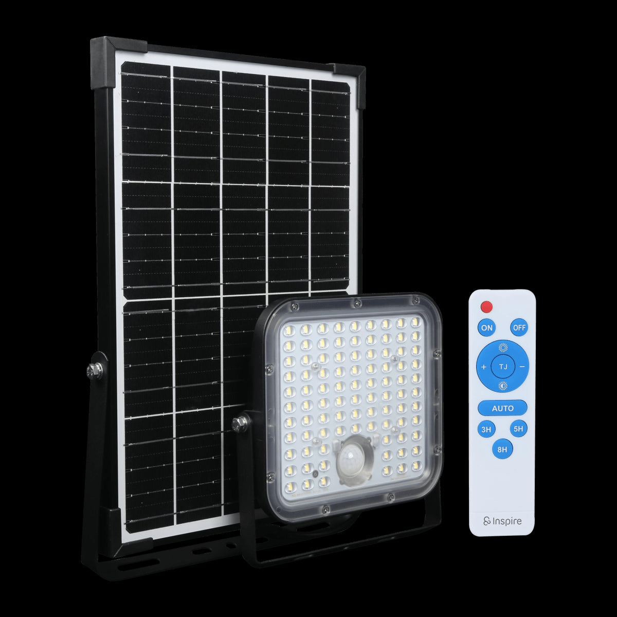 SOLAR PROJECTOR TWICE PLASTIC BLACK LED 30W COLD LIGHT WITH MOTION SENSOR IP65