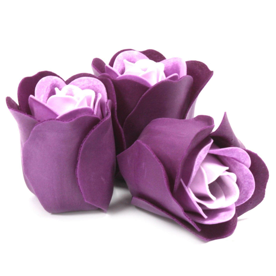 Set of 3 Soap Flower Heart Box - Lavender Roses - best price from Maltashopper.com LSF-17
