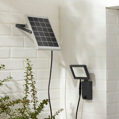 YONKERS SOLAR PROJECTOR PLASTIC BLACK LED 72W NATURAL LIGHT IP54