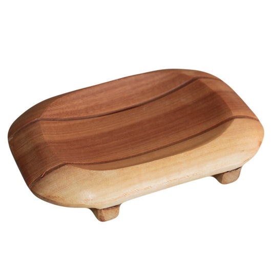 Bliss Classic Mahogany Soap Dish - Oval in Rectangle