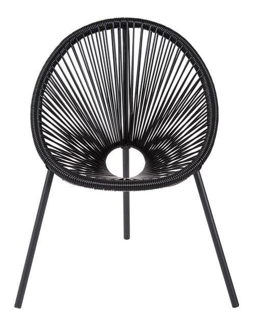 Casa ACAPULCO Black children's chair, H 56 x W 43 x D 42 cm