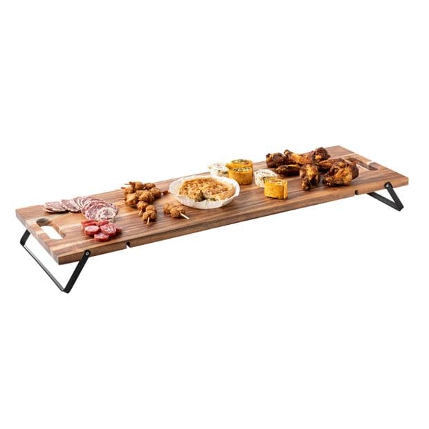 ACACIA LUX Black serving tray, natural H 1.8 x W 78 x D 25 cm - best price from Maltashopper.com CS646996