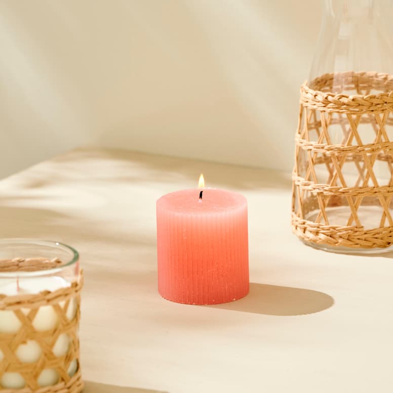 Casa RUSTIC Wavy orange candle