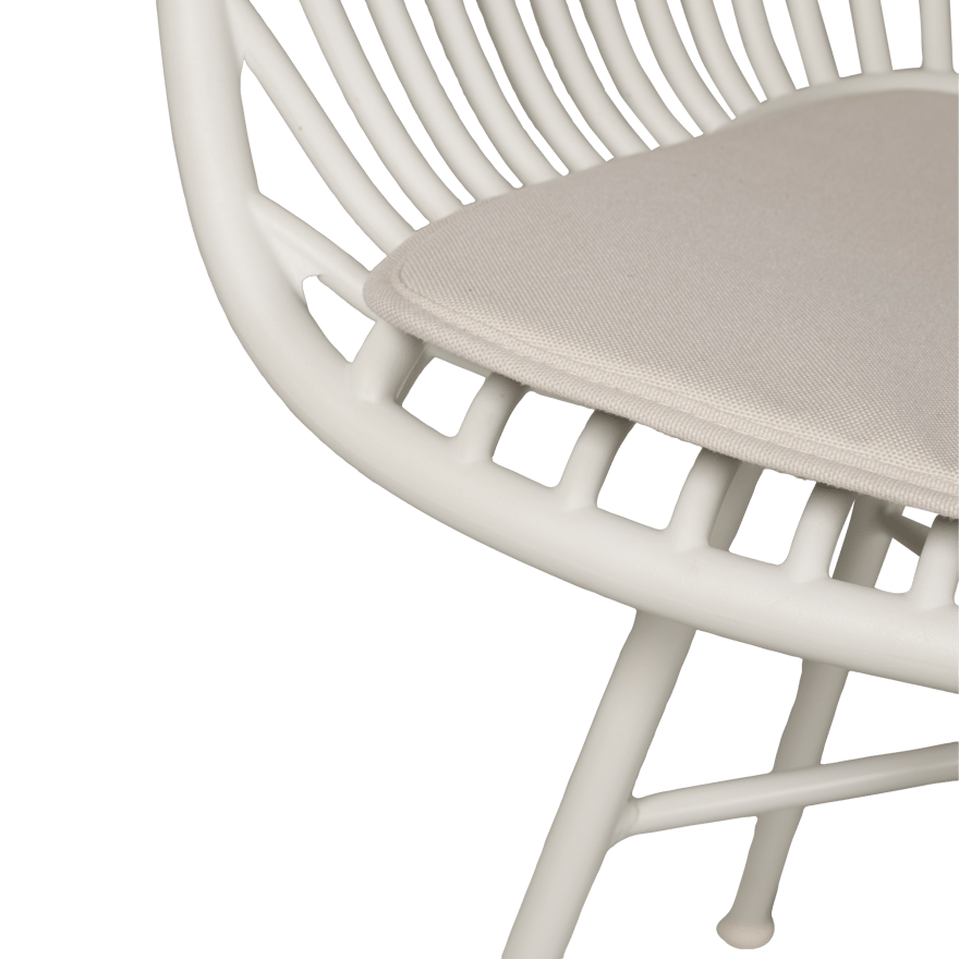 Casa LOIC White chair, H 79 x W 59,5 x D 56 cm