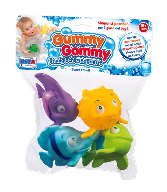 Gummy Gommy Bag 4 Bath Fish