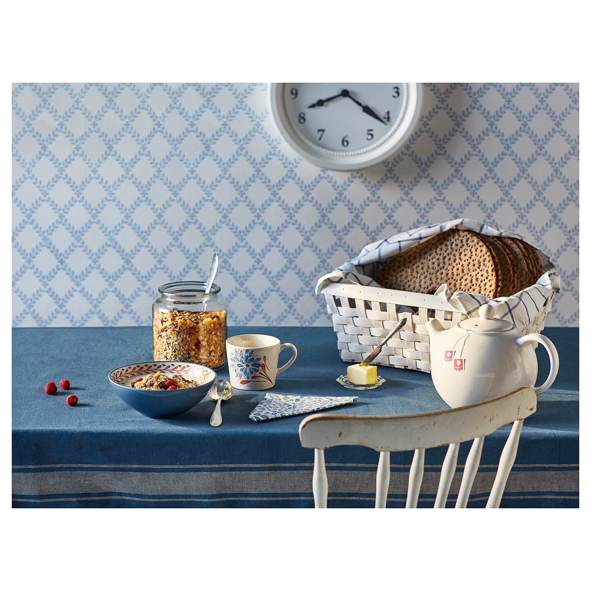 Ikea KNARRA - Basket, white, 38x29x16 cm