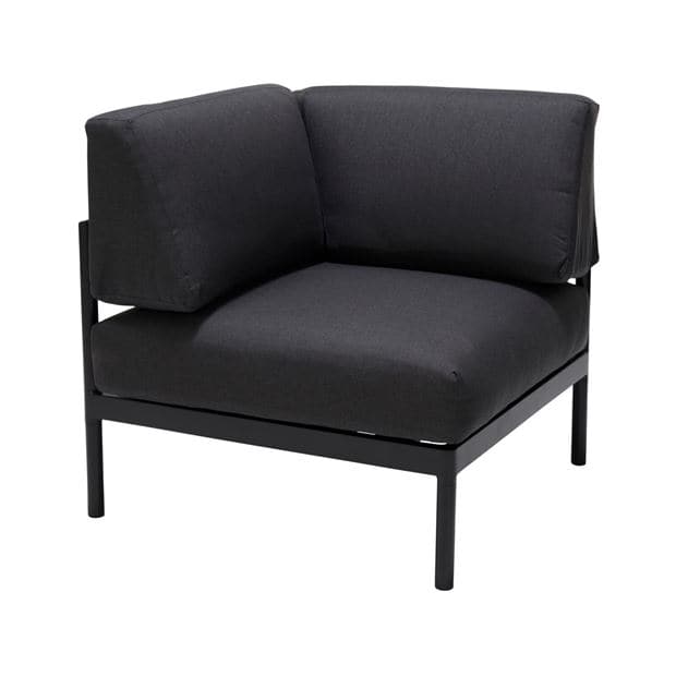 HANNA Lounge corner armchair black H 59 x W 77.2 x L 77.2 cm - best price from Maltashopper.com CS668325