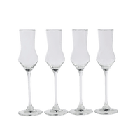 AFTER DINNER Grappa glasses set of 4 transparent - best price from Maltashopper.com CS687078