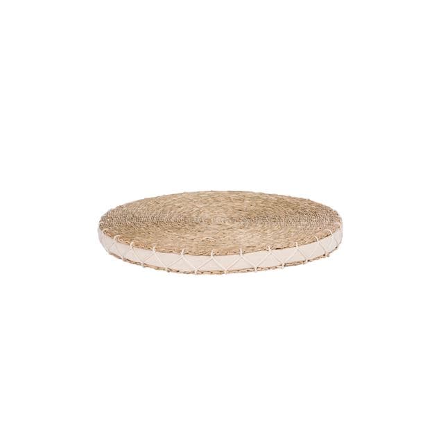 Casa SEAGRASS White seat cushion H 4 cm - Ø 40 cm