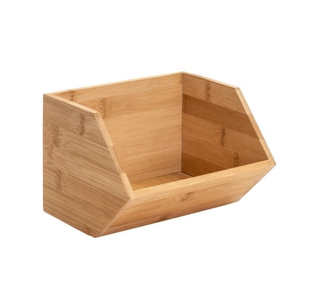 BAMBOO Natural stackable organizer H 13 x W 17 x D 15.5 cm - best price from Maltashopper.com CS647003