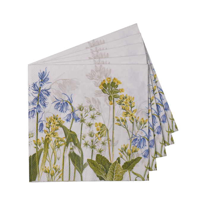 FLOWERFIELD Set of 20 multi-coloured napkins - best price from Maltashopper.com CS690494