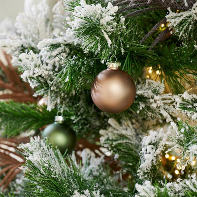 CHOCOLATE Christmas ball set of 16 brownØ 4 cm