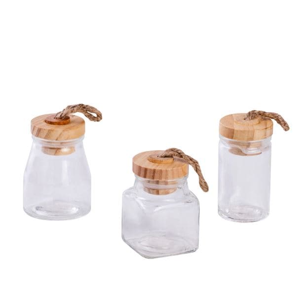 WOODY JAR - Height: 8.5 cm, Width: 5 cm, Capacity 9.5CL - best price from Maltashopper.com CS591038