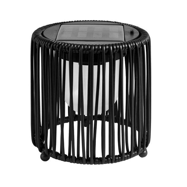 Casa VINN Black solar lamp, H 15 cm - Ø 15 cm