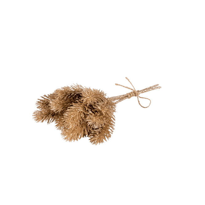 GOLD PINE Decorative branch set of 3 goldenL 25 cm