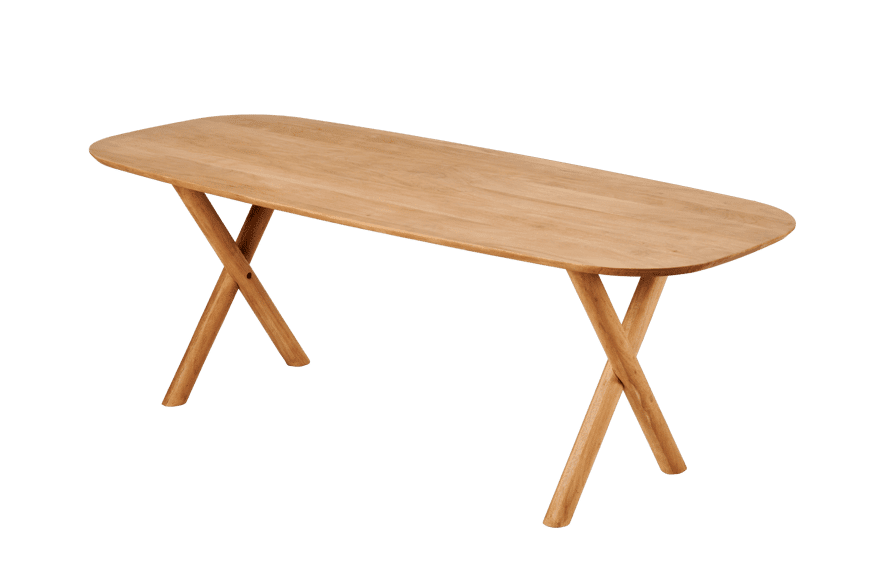 ACACIA Rounded table top natural H 90 x W 220 x D 2.5 cm - best price from Maltashopper.com CS685020