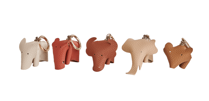 ANIMAL Keychain 5 models various colours, brown, orange, beige - best price from Maltashopper.com CS674156