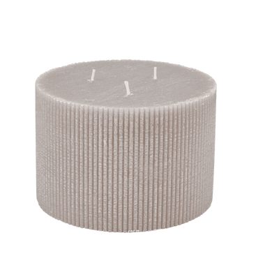 Casa RUSTIC Gray wavy candle H 10 cm - Ø 15 cm