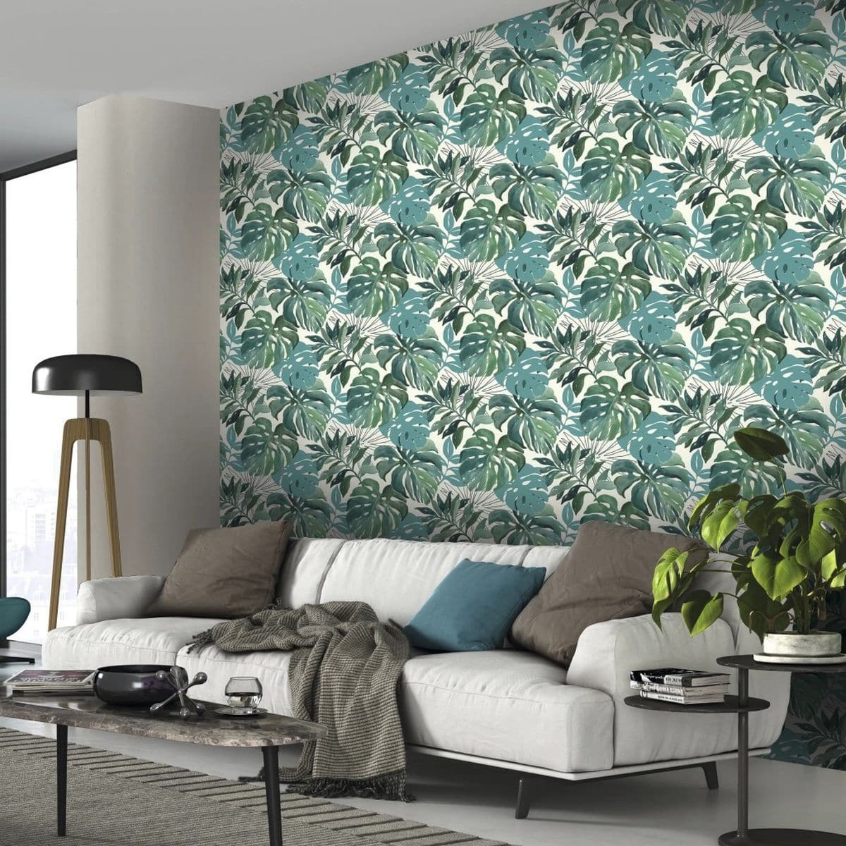 Bricocenter BOTANICAL WALLPAPER GREEN 53CMX10.5M