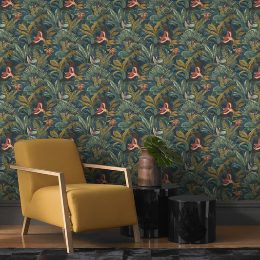 EDEN BLUE WALLPAPER 53CMX10.5M