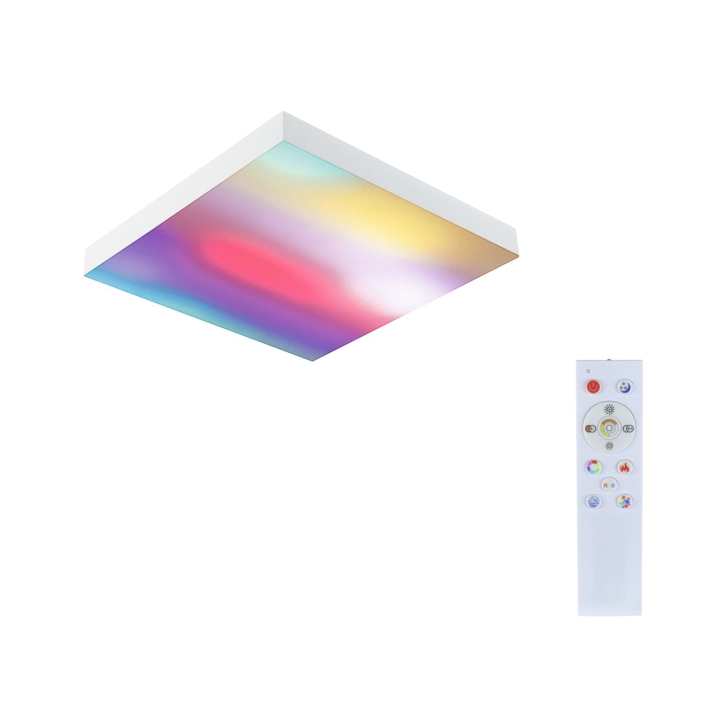 Bricocenter VELORA PANEL METAL WHITE 29.5x29.5 CM LED 13.2W RGBW RAINBOW EFFECT