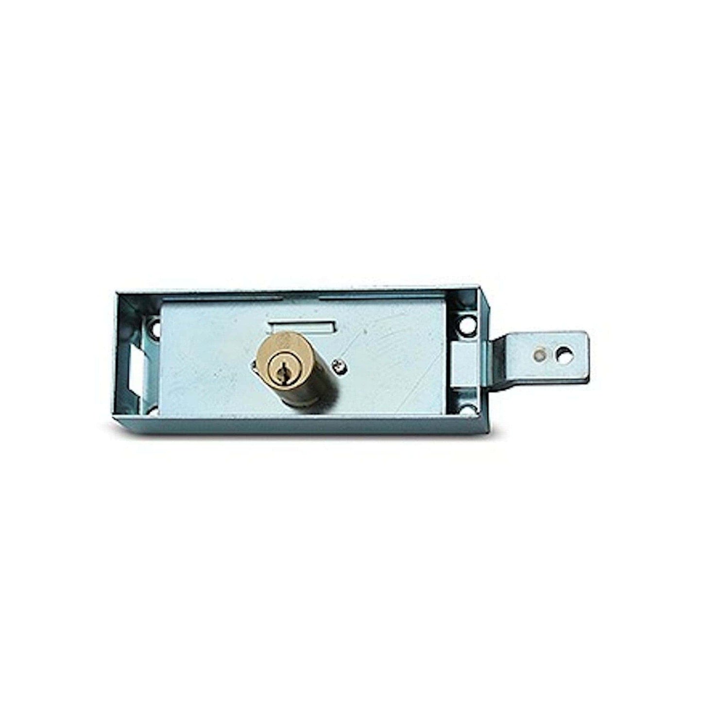 Bricocenter LEFT-HAND SIDE LOCK ROUND CYLINDER CURVED DEADBOLT GALVANISED STEEL