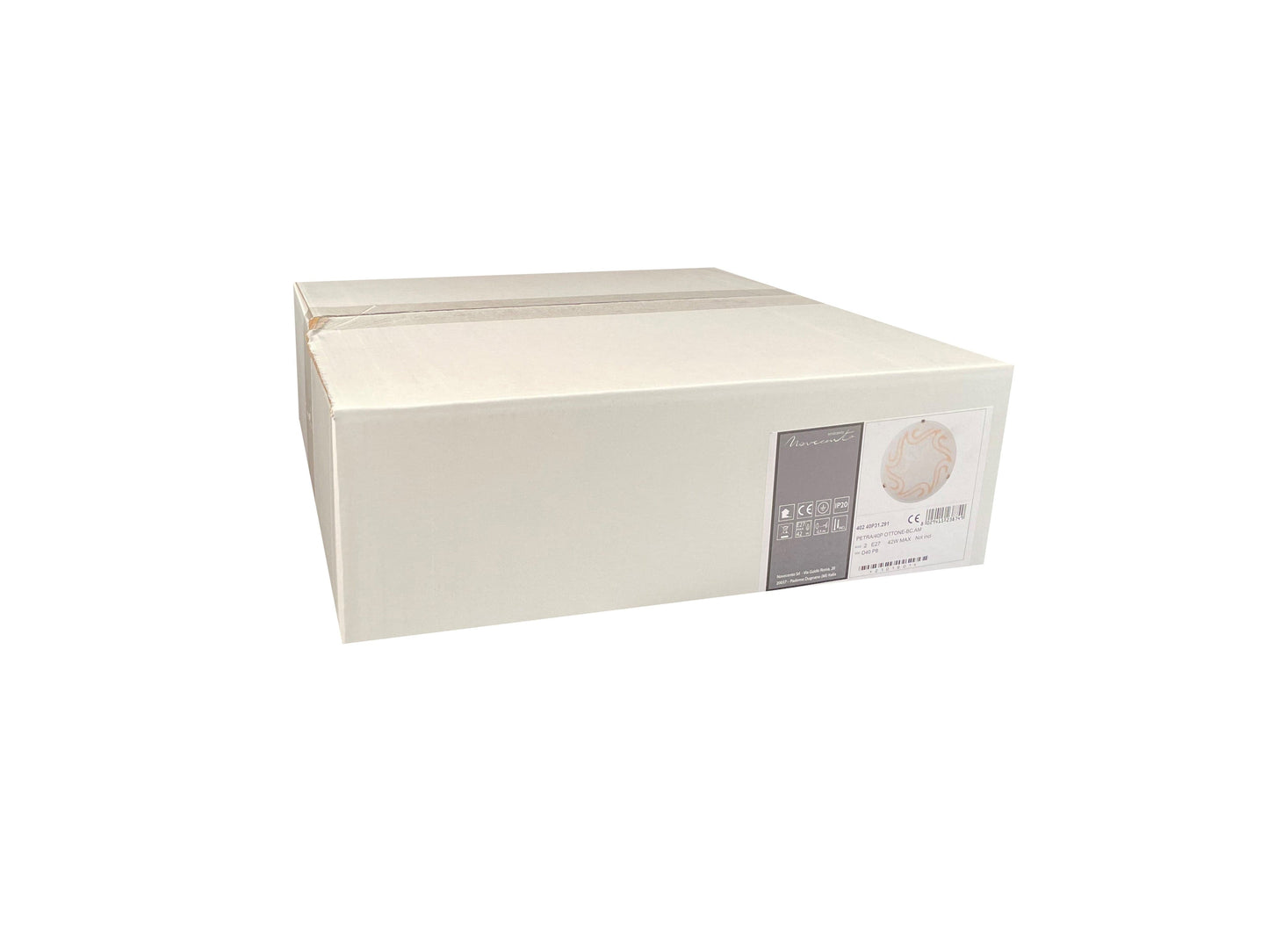 Bricocenter PETRA CEILING LAMP WHITE GLASS D40X8CM 2XE27=42W