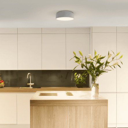 ORBIS CYLINDER PLASTIC SMART LED CEILING LIGHT GREY D45 CM lLED 26W CCT DIMMERABLE - best price from Maltashopper.com BR420006972