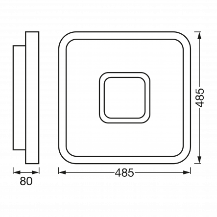 Bricocenter LED CEILING LAMP SMART STAR METAL WHITE 53X43CM 32W CCT