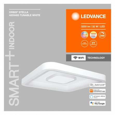 LED CEILING LAMP SMART STAR METAL WHITE 53X43CM 32W CCT