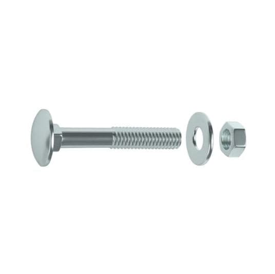 BOLT 6 X 50 MM DOMED HEAD, STEEL NUT AND WASHER, 35 PIECES - best price from Maltashopper.com BR410006405