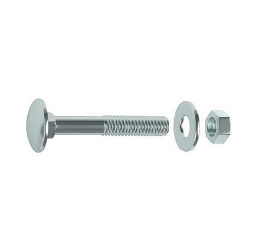 BOLT 8 X 120 MM CAMBERED HEAD, STEEL NUT AND WASHER, 15 PIECES - best price from Maltashopper.com BR410006408