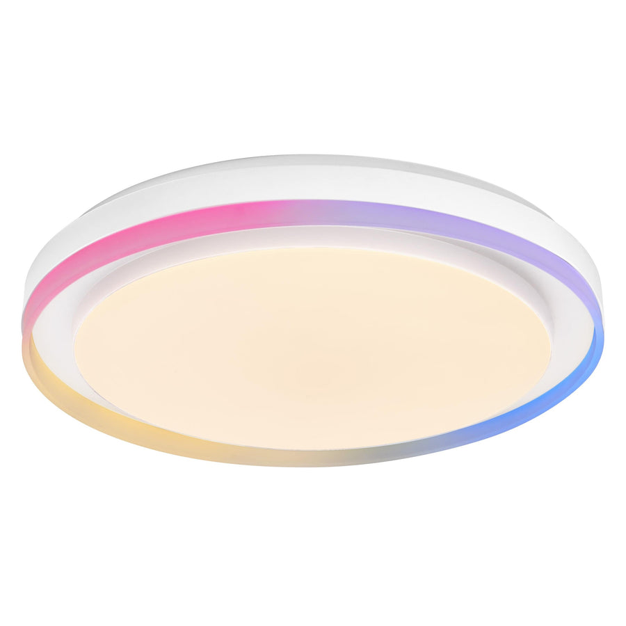 Bricocenter CEILING LIGHT SMART PLANON PLASTIC BLACK 60X60CM LED 39W RGB