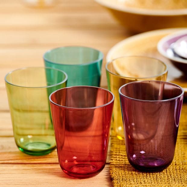 BORA Glass 5 colors various colors H 10,5 cm - Ø 8 cm - best price from Maltashopper.com CS651994