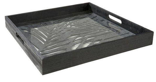 Casa TROPICAL Black tray H 5 x W 40 x L 40 cm