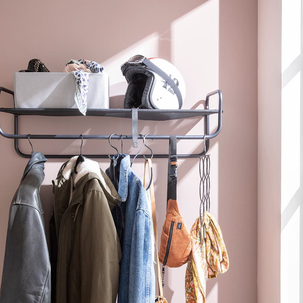 Bricocenter COAT RACK BLACK SPACEO 90X30X30 CM -STUDIO