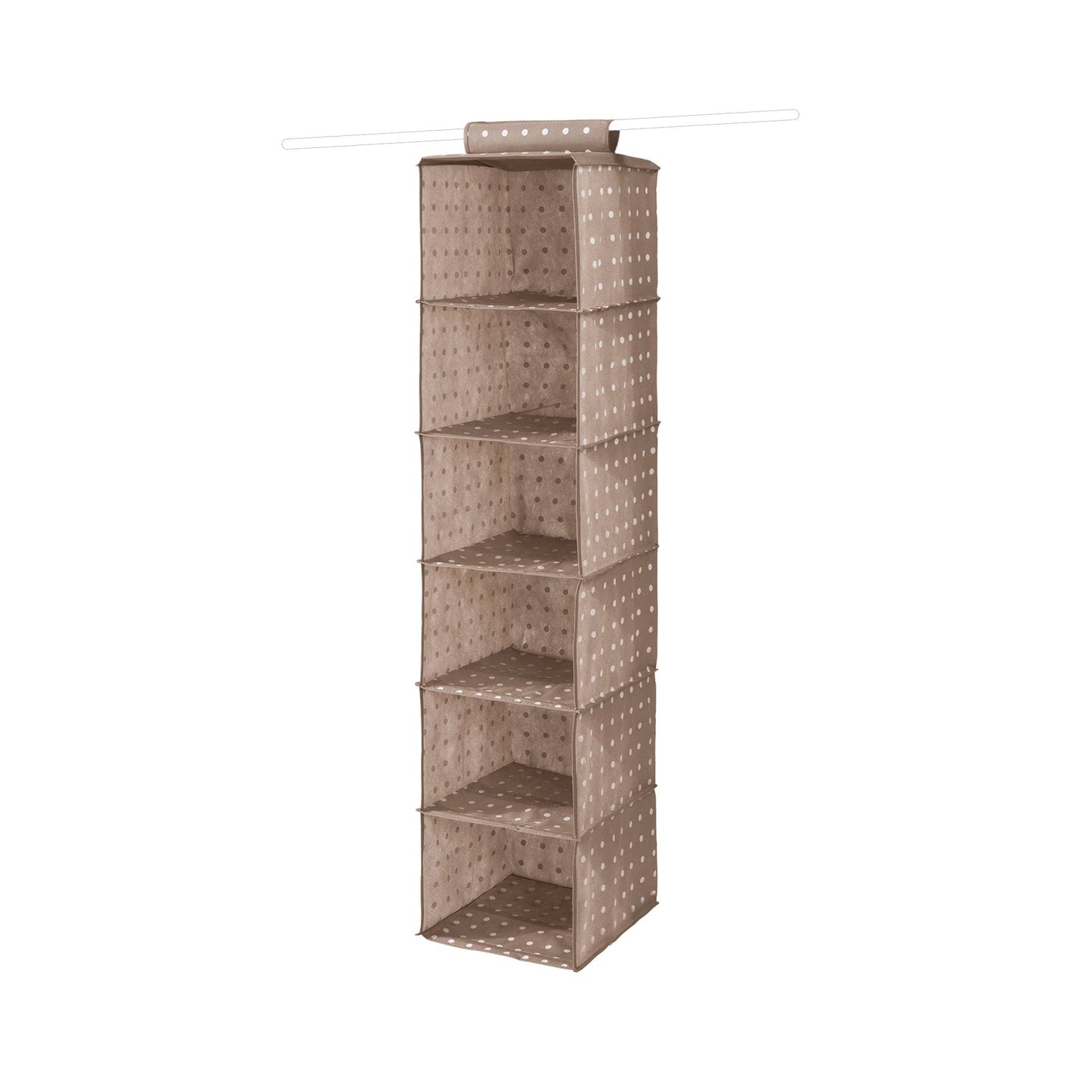 CLOTHES ORGANISER 6 SHELVES RIVOLI BROWN 30X30X128 CM