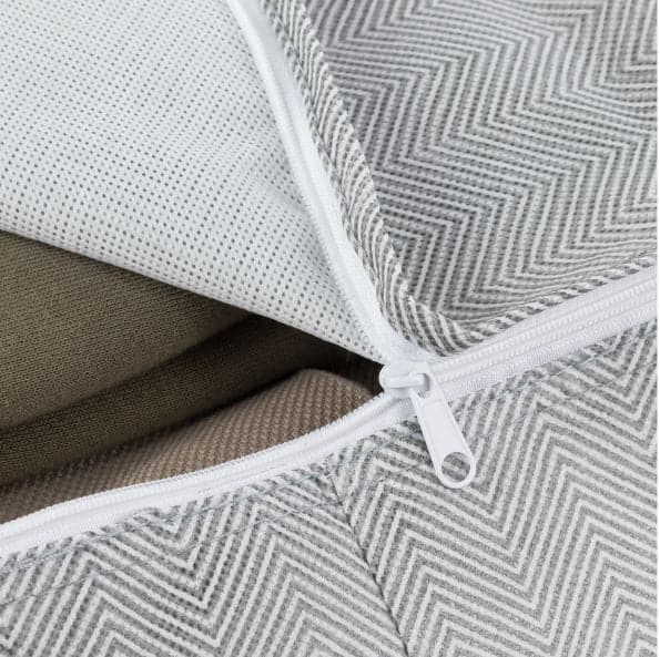 BOSTON GREY HERRINGBONE BLANKET CASE 46X107XH16 CM