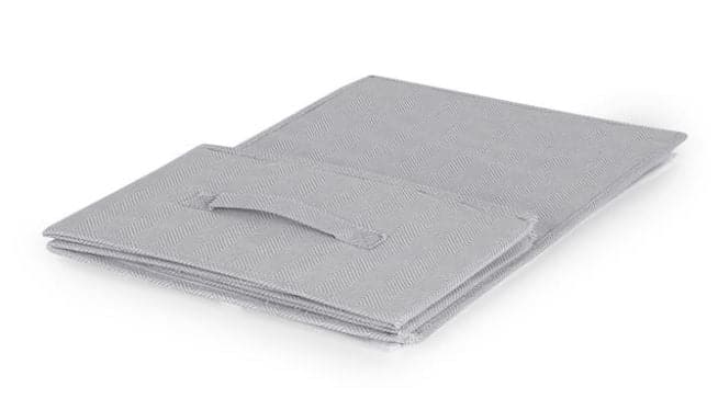 TNT BOX BOSTON 30X44XH19 CM GREY HERRINGBONE