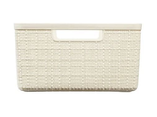 Bricocenter JUTE RECTANGULAR BASKET M 12 LT 28X36X15H IN RECYCLED MATERIAL IVORY